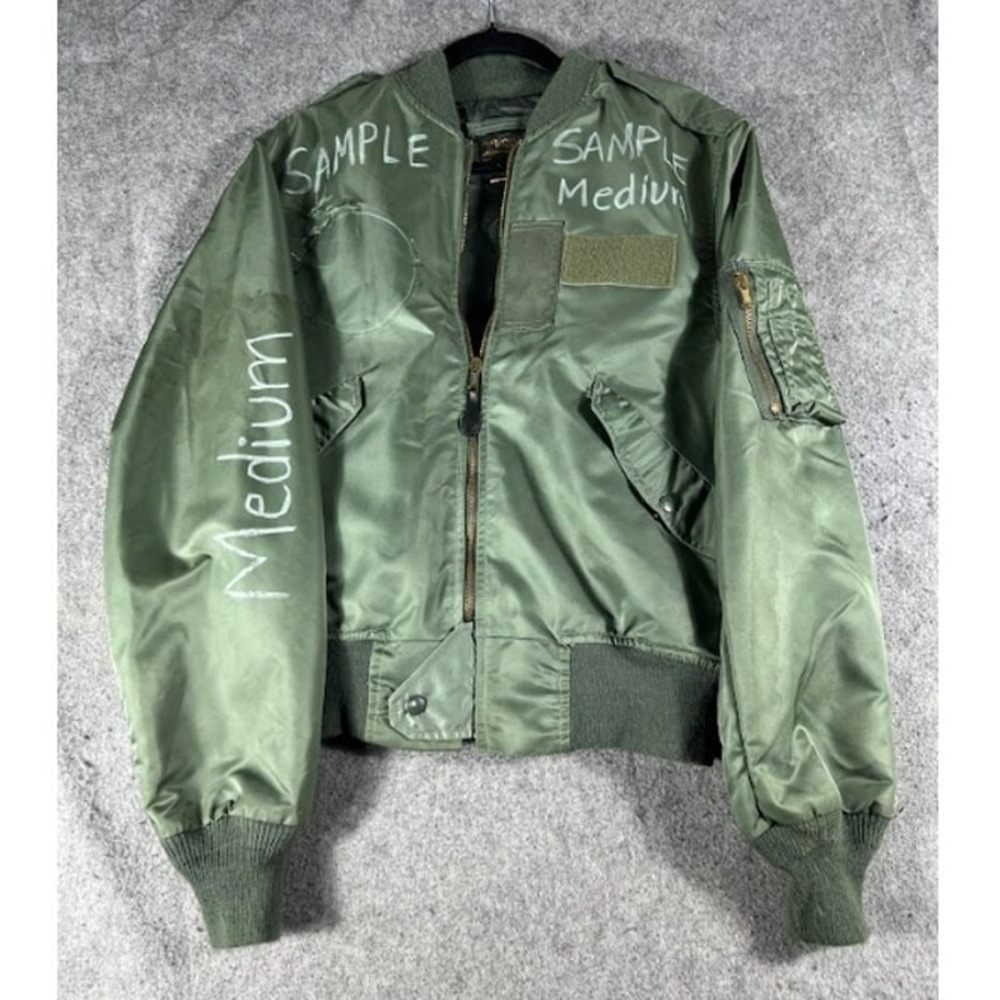 VTG 80s L2 Flight Bomber Original Sample Jacket Men Medium Military Spiewak Sons